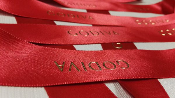 satin ribbon foil stamping cintas estampadas