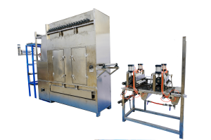máquina de almidonado y acabado para correas de equipaje de nylon