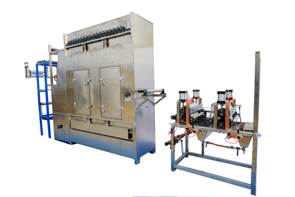 máquina de almidonado y acabado para correas de equipaje de nylon