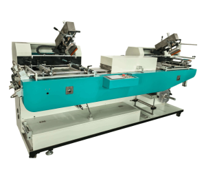 Máquina serigráfica compacta LT-200 para impresión de etiquetas textiles, cintas y muestras pequeñas con sistema de ajuste micro y operación estable.