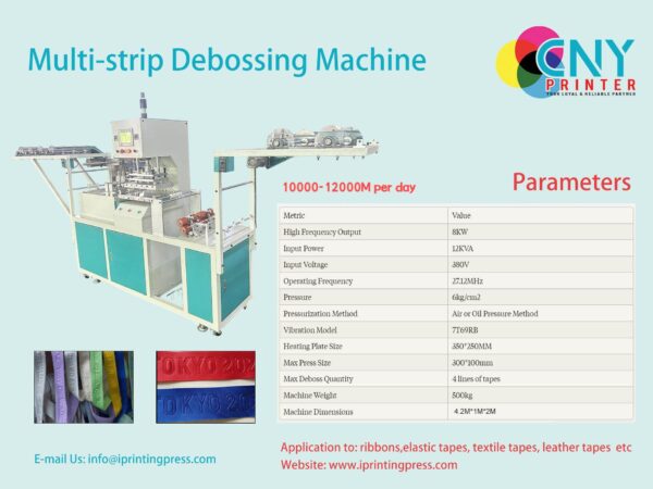 Multi-strip_Debossing_Machine Máquina Automática para Grabado en Relieve de Cintas Múltiples